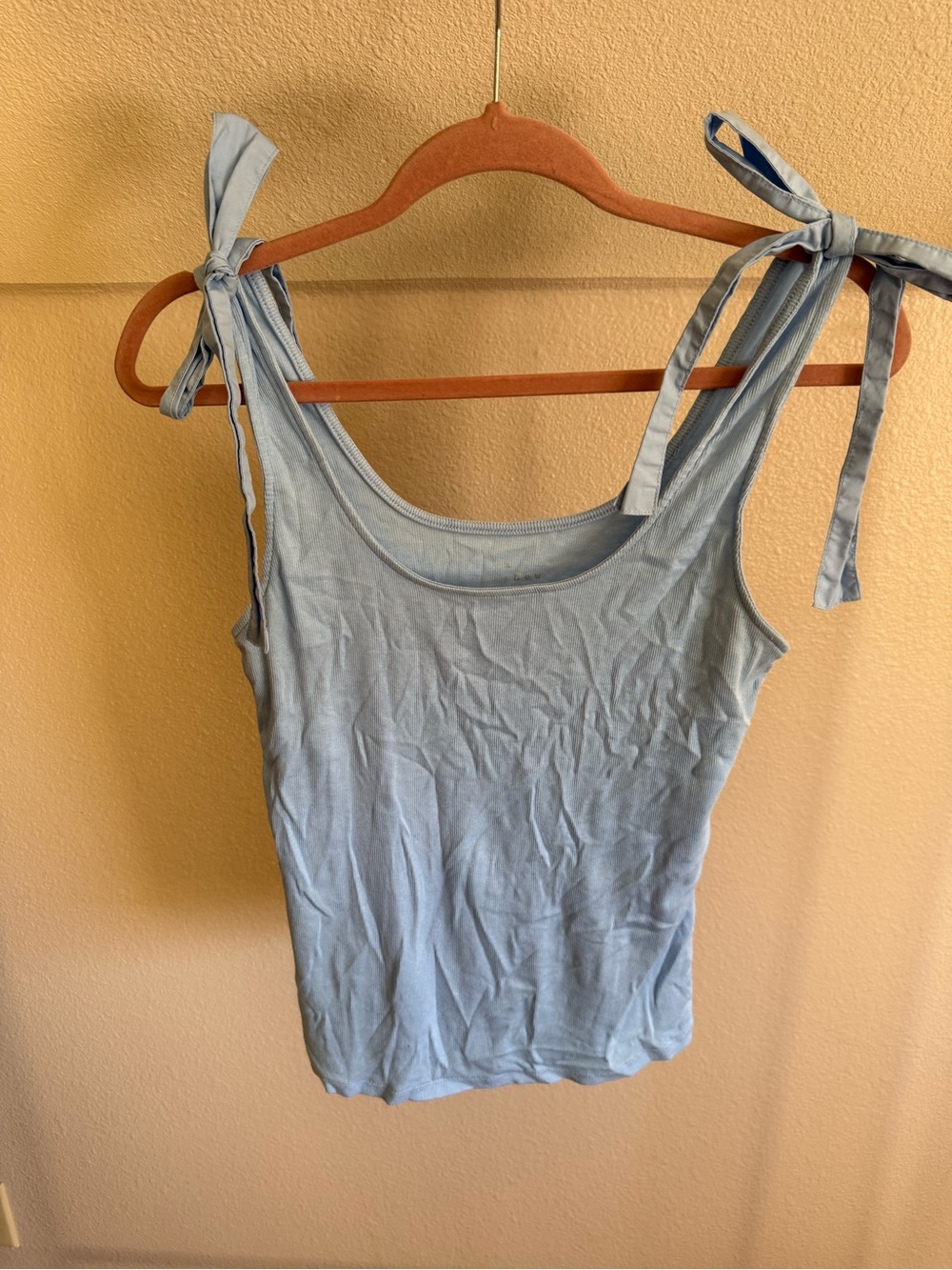 a new day Light Blue Tie-Shoulder Tank Top